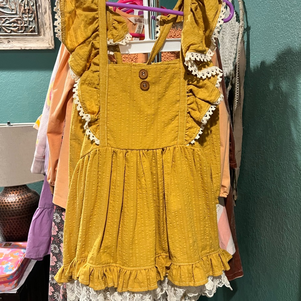 Mustard Yellow Ruffle Dress